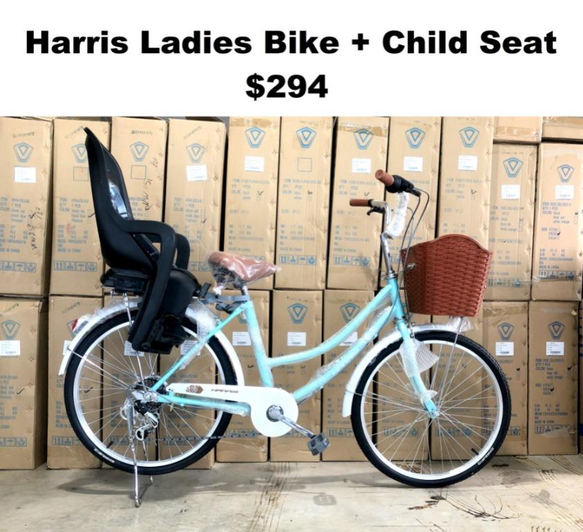 Harris Ladies Bike with Child Carrier Mint Greent Color