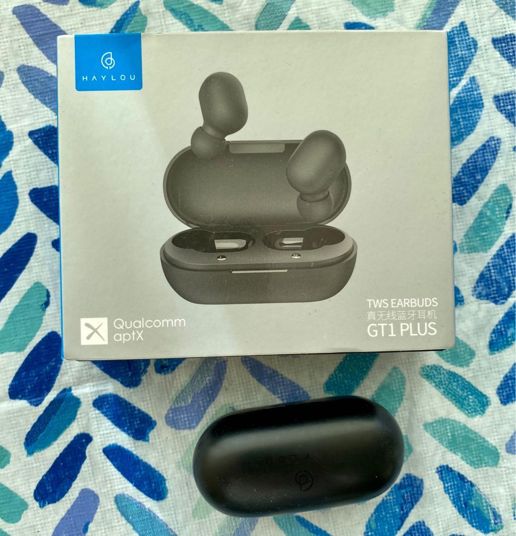 Haylou Earbuds (Category: Earphones) located in San Juan City. Submitted by malassezia (Listing ID 1131116345, Image 1). Description: Selling these barely used Haylou GT1 Plus earbuds. Used 3-4x max and still looks new. No issues at all with the earbuds and charging case, will include the original box it came with. RFS: upgrade :).