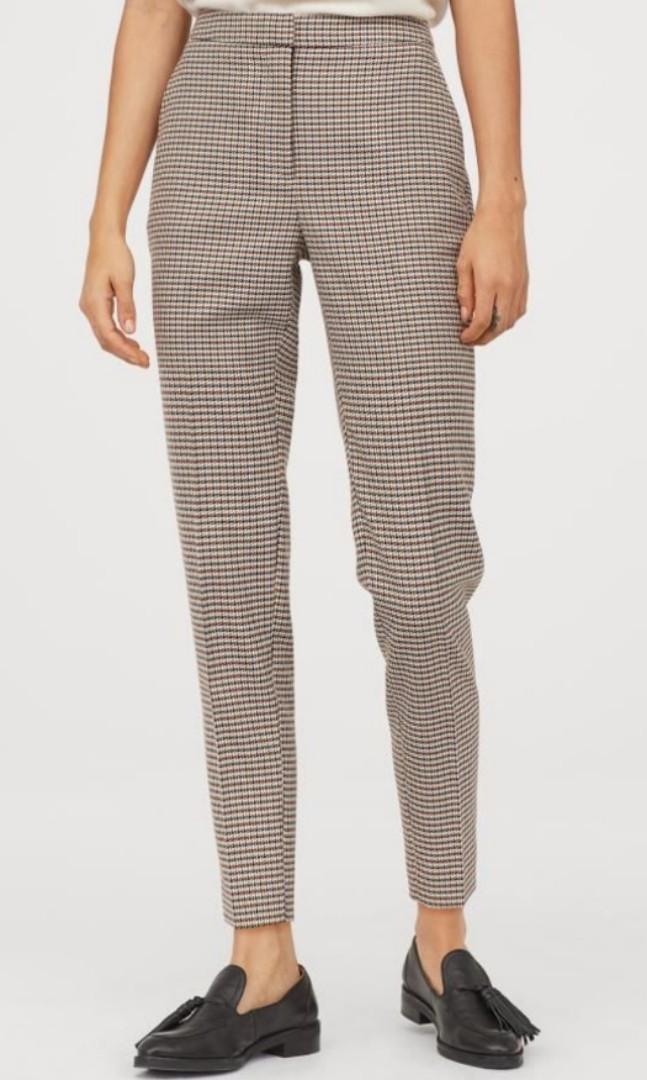 H\u0026M houndstooth slim fit pants, Women's 