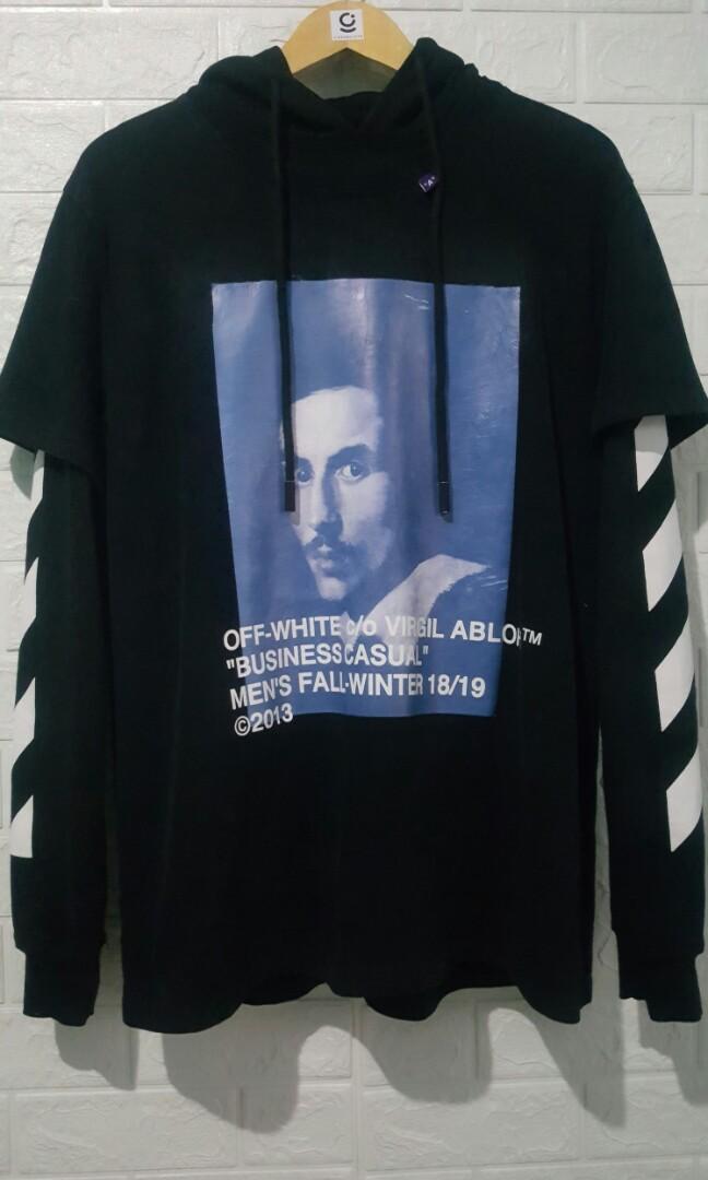 Off white hoodie business casual clearance