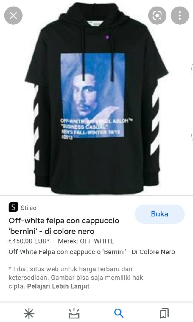 Felpa off outlet white bernini