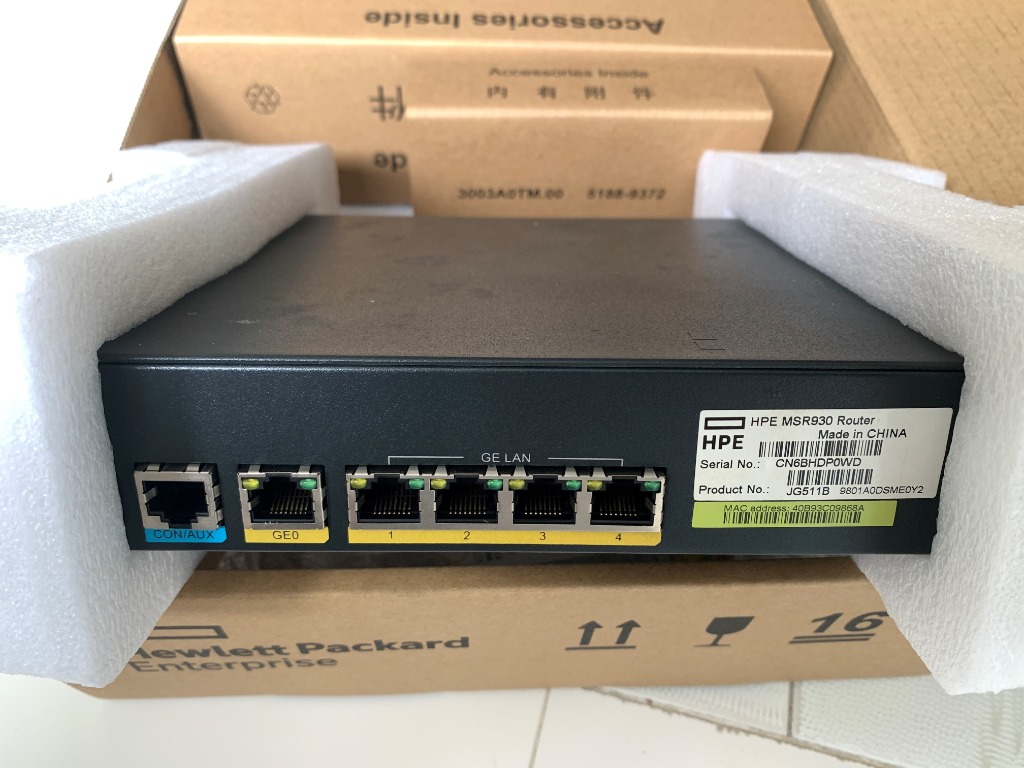 HPE MSR930 ROUTER (JG511B), Computers & Tech, Parts & Accessories ...