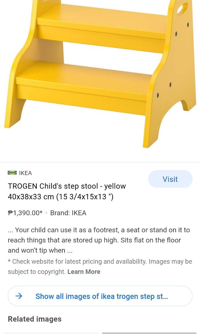 Ikea Trogen Red Step Stool, Babies & Kids, Baby Nursery ...