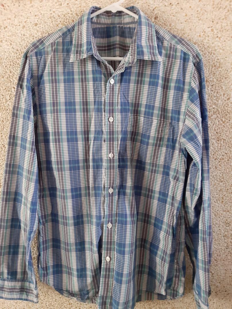 J.CREW CHECKERED POLO LONG SLEEVE FOR 