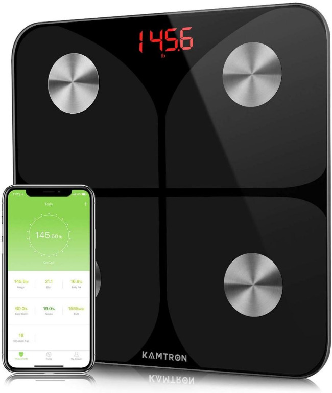 KAMTRON Smart Body Fat Scales Bathroom Scales Body Composition
