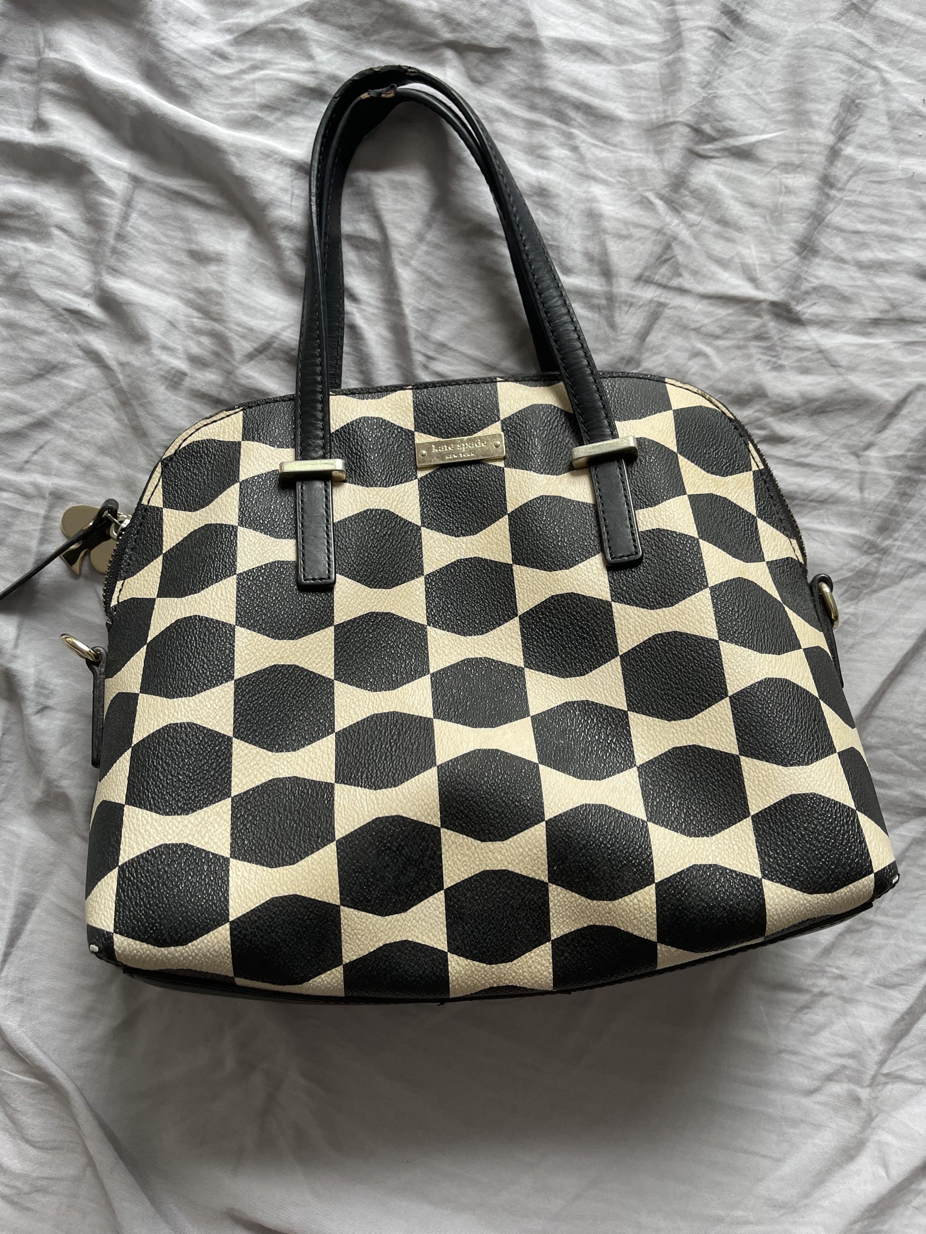 White and black clearance kate spade purse
