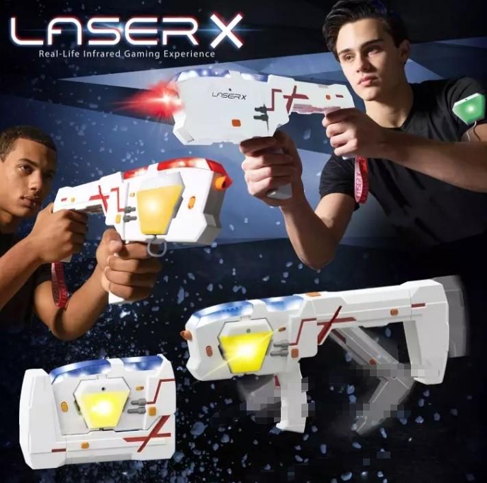 Real-Life Laser Gaming Experience 300' Range NEW LASER X Double Morph Blasters 