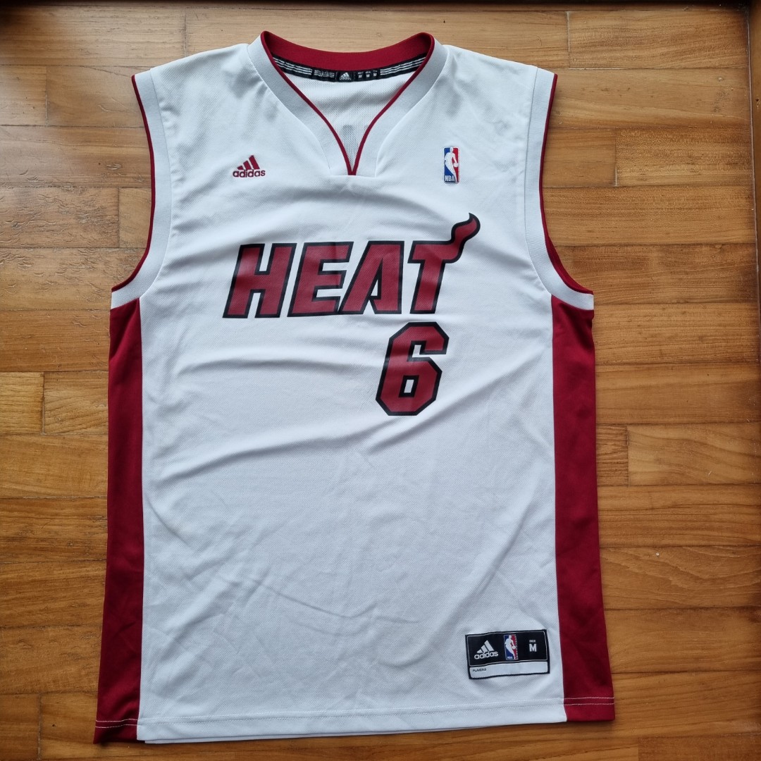 Rare LeBron James Miami Heat Adidas Men's Black/white Jersey XL #6