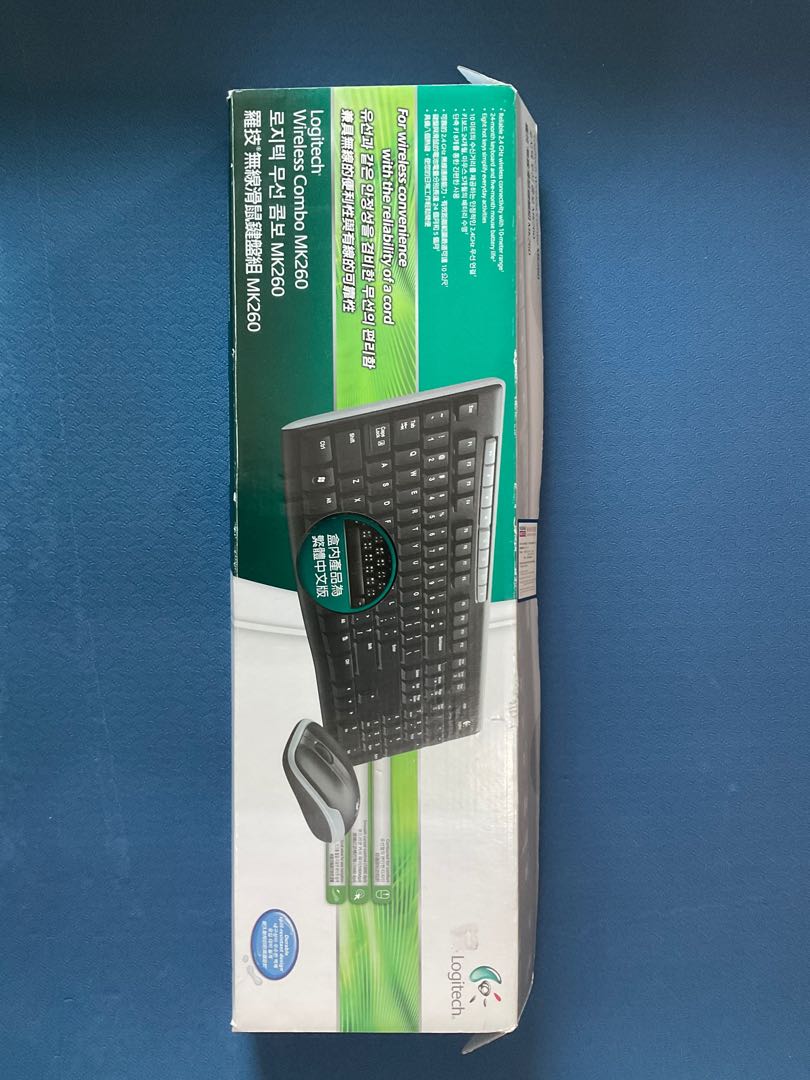 Logitech wireless keyboard & mouse combo MK260, 電腦 ＆ 平板電腦, 電腦周邊產品, 電腦鍵盤