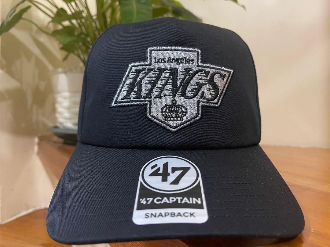 LA Los Angeles Kings 47 brand snapback hat all black original