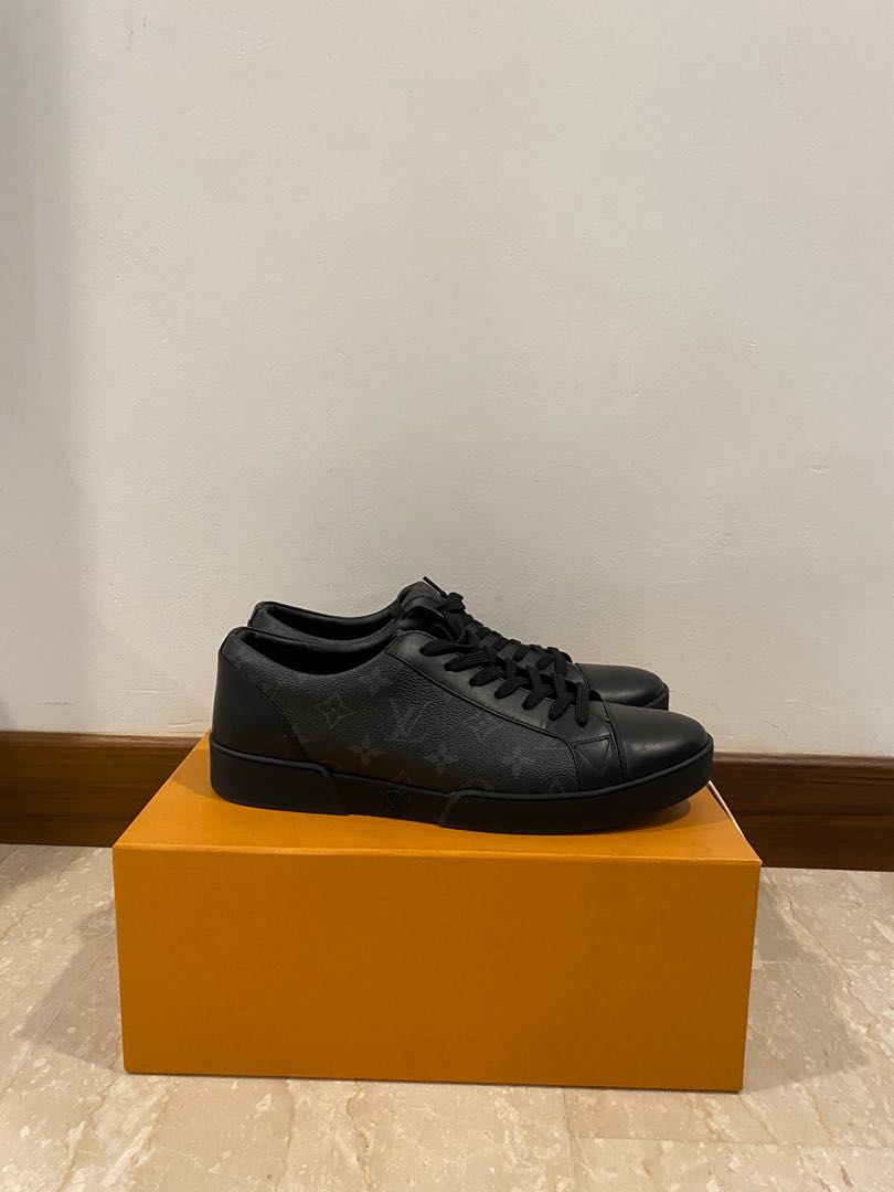 Louis vuitton black monogram sneakers, Men's Fashion, Footwear