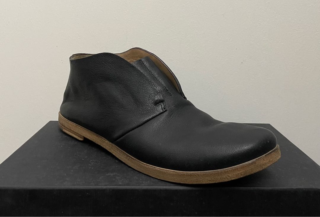 Marsell women s black leather slip on loafers shoes Luxury