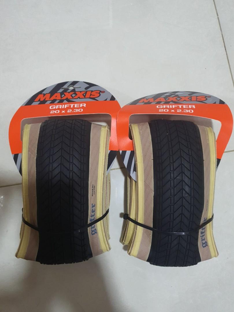 Maxxis Grifter Tyres 20 inch x 2.30 Gum wall 20 x 2.3 M148 Tire street park flat vert bmx Tyre skinwall gum tan skin