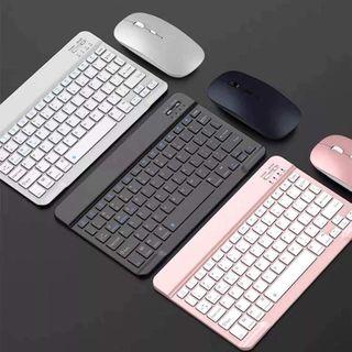 🎮Mini Bluetooth Keyboard And Mouse Wireless For iPad Apple iPhone Tablet Android Smart Phone Windows iOS Size 7" 8" 9" 10"