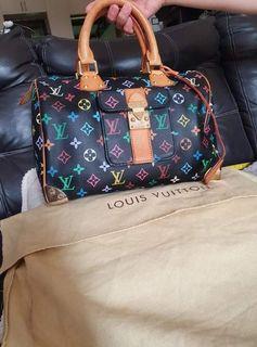 Black Louis Vuitton Monogram Multicolore Speedy 30 Boston Bag