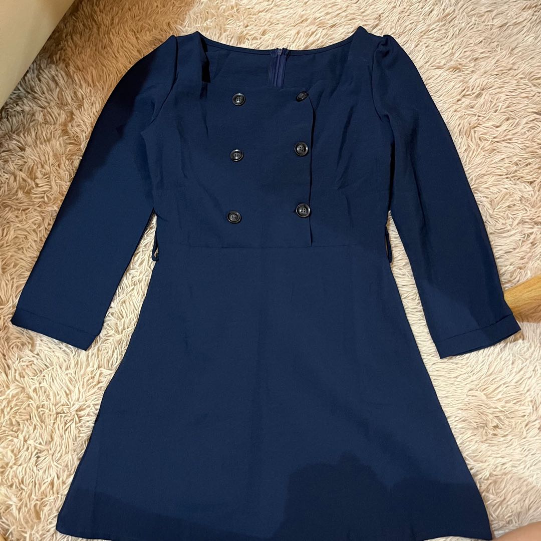 Navy blue smart casual dress Women s Fashion Dresses Sets