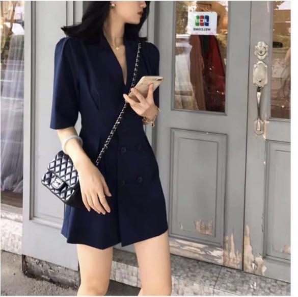 Blue smart casual dress new arrivals