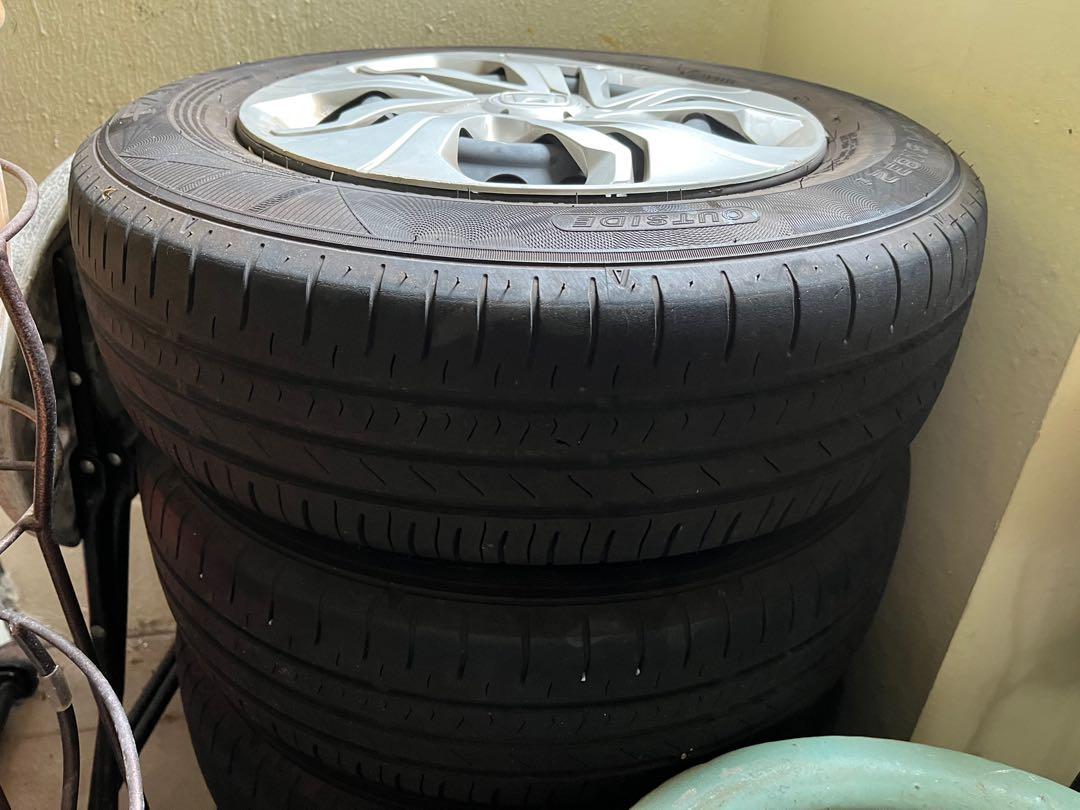 Oem honda fit steel rim + falken tyre, Car Accessories, Tyres & Rims on ...