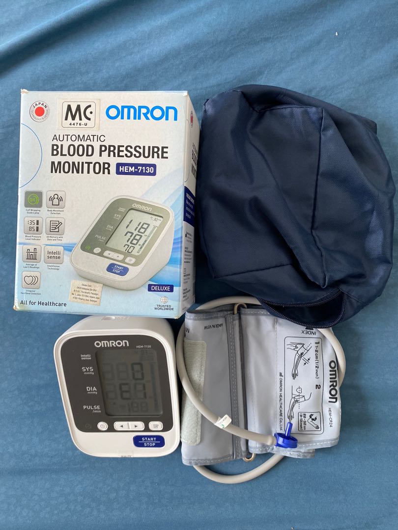 omron blood pressure monitor hem7130, Health & Nutrition, Health Monitors & Weighing Scales on