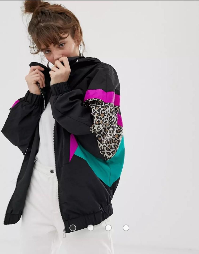 leopard windbreaker jacket