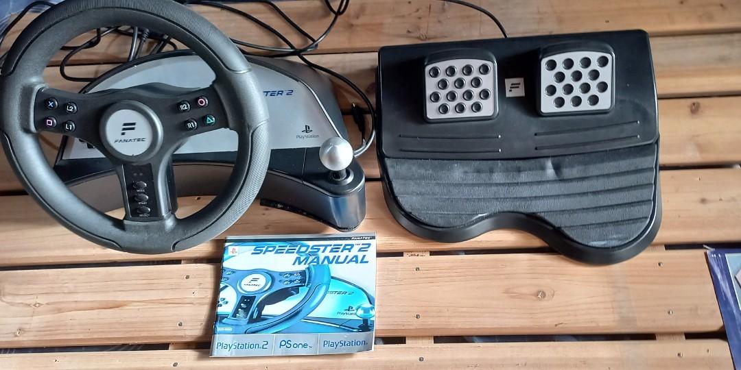 Playstation Steering Wheel (Category: Controllers) located in Impasugong. Submitted by sid_the_adorable (Listing ID 1131074702, Image 3). Description: Fanatec Speedster 2 for Playstation 1 and 2 and siguro pwd sa ps3 if may adaptor. good quality tested na sa ps2 good condition. complete with pedals and manuals txt me 09059380218.