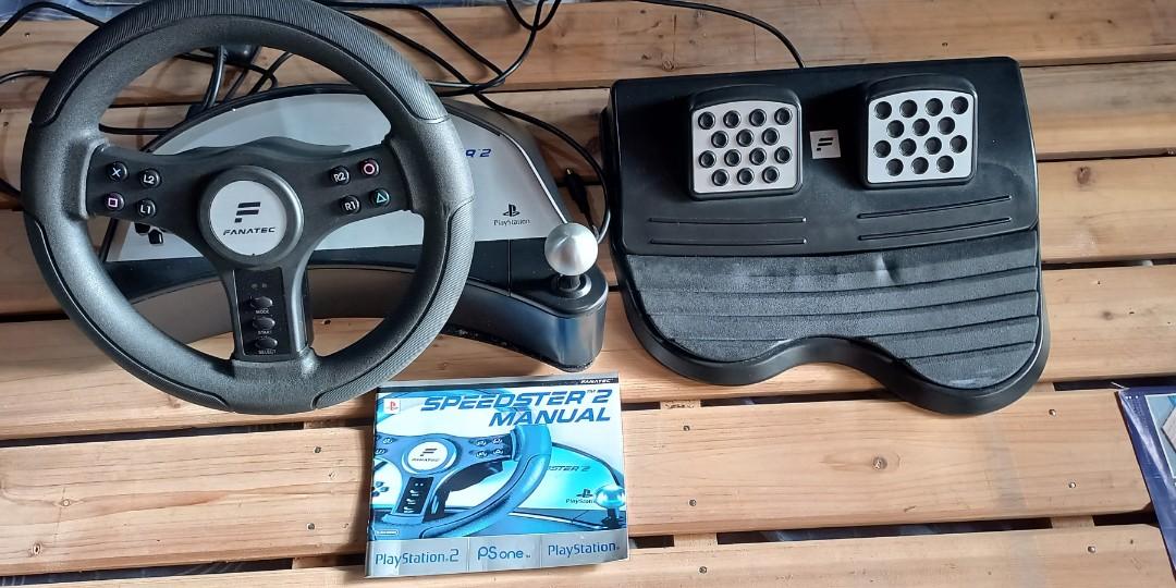 Playstation Steering Wheel (Category: Controllers) located in Impasugong. Submitted by sid_the_adorable (Listing ID 1131074702, Image 1). Description: Fanatec Speedster 2 for Playstation 1 and 2 and siguro pwd sa ps3 if may adaptor. good quality tested na sa ps2 good condition. complete with pedals and manuals txt me 09059380218.