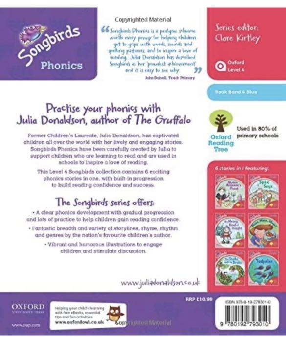 Practice Phonics with Julia Donaldson’s Songbirds(Tadpoles and other