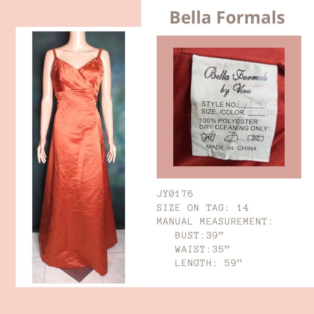 Preloved BELLA FORMALS by Venus Long Dress Evening Gown Women s Fashion Dresses Sets Evening dresses gowns on Carousell