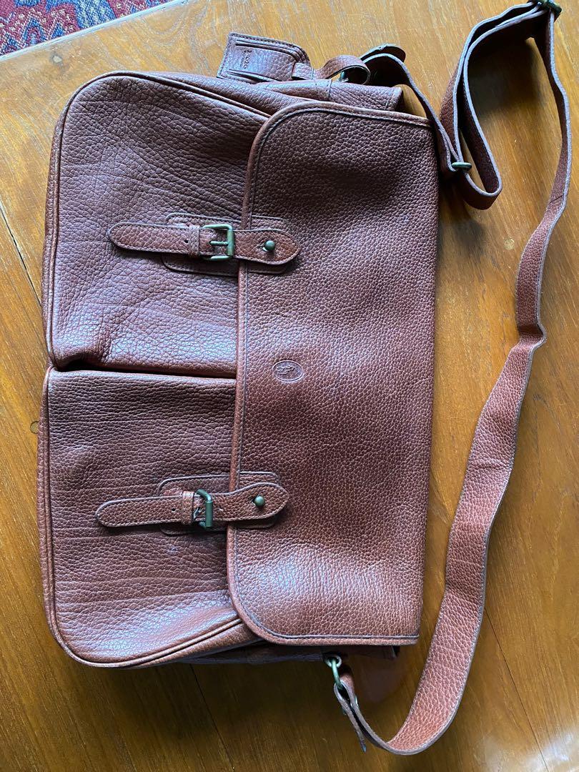 Ralph lauren leather messenger bag online