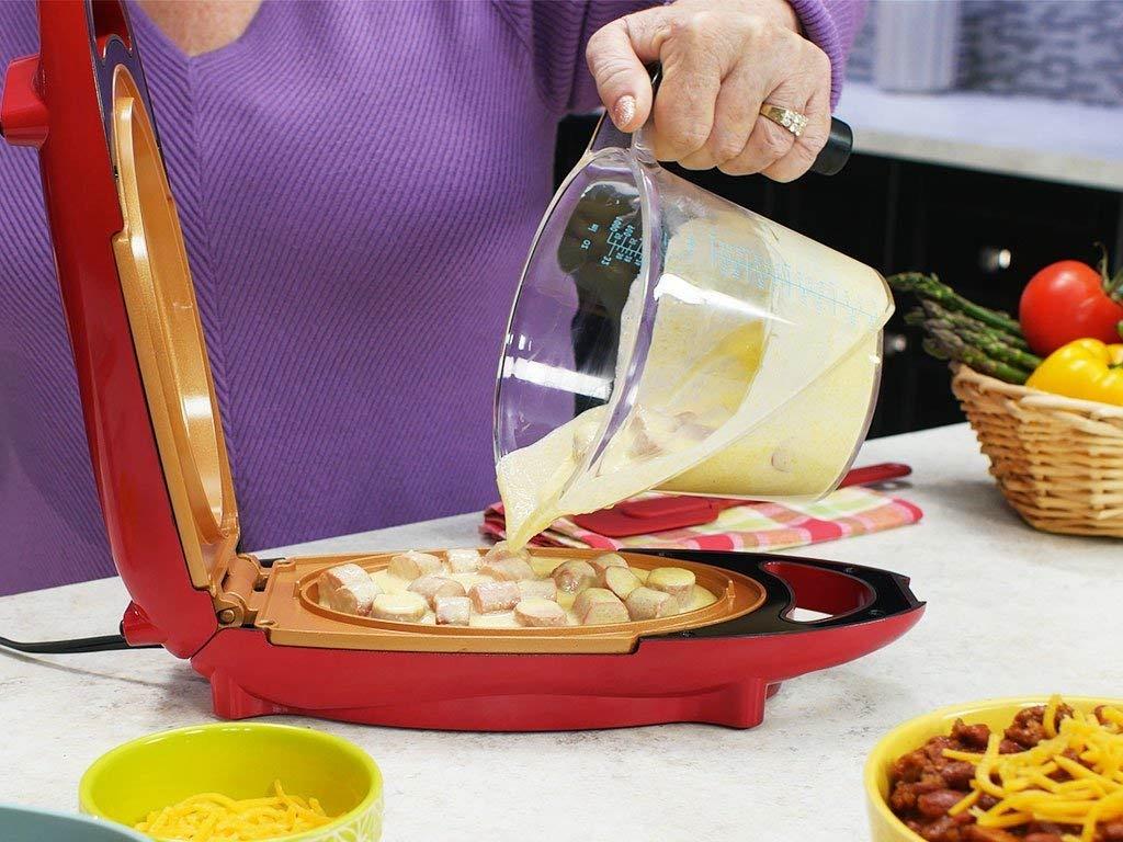 Red Copper 5 Minute Chef Dash Omelette Maker Pan Perfect for Eggs