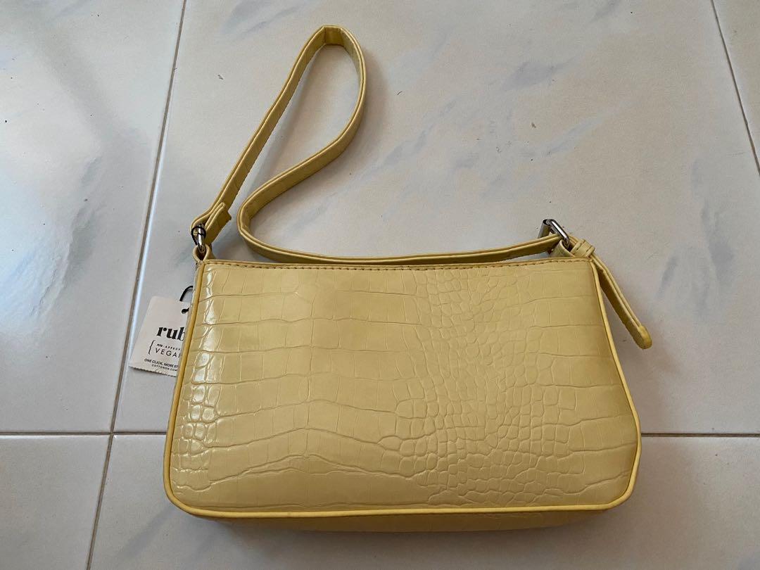 Rubi Lexi Underarm Hand Bag Lemon Texture Colour