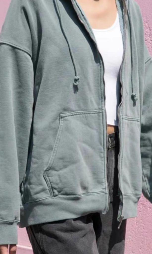 sage green christy carla brandy oversized hoodie jacket, Women's