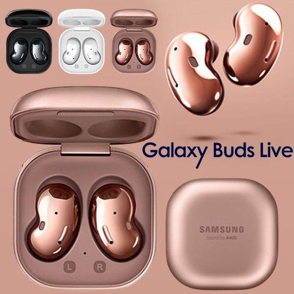 Galaxy rose gold earbuds top