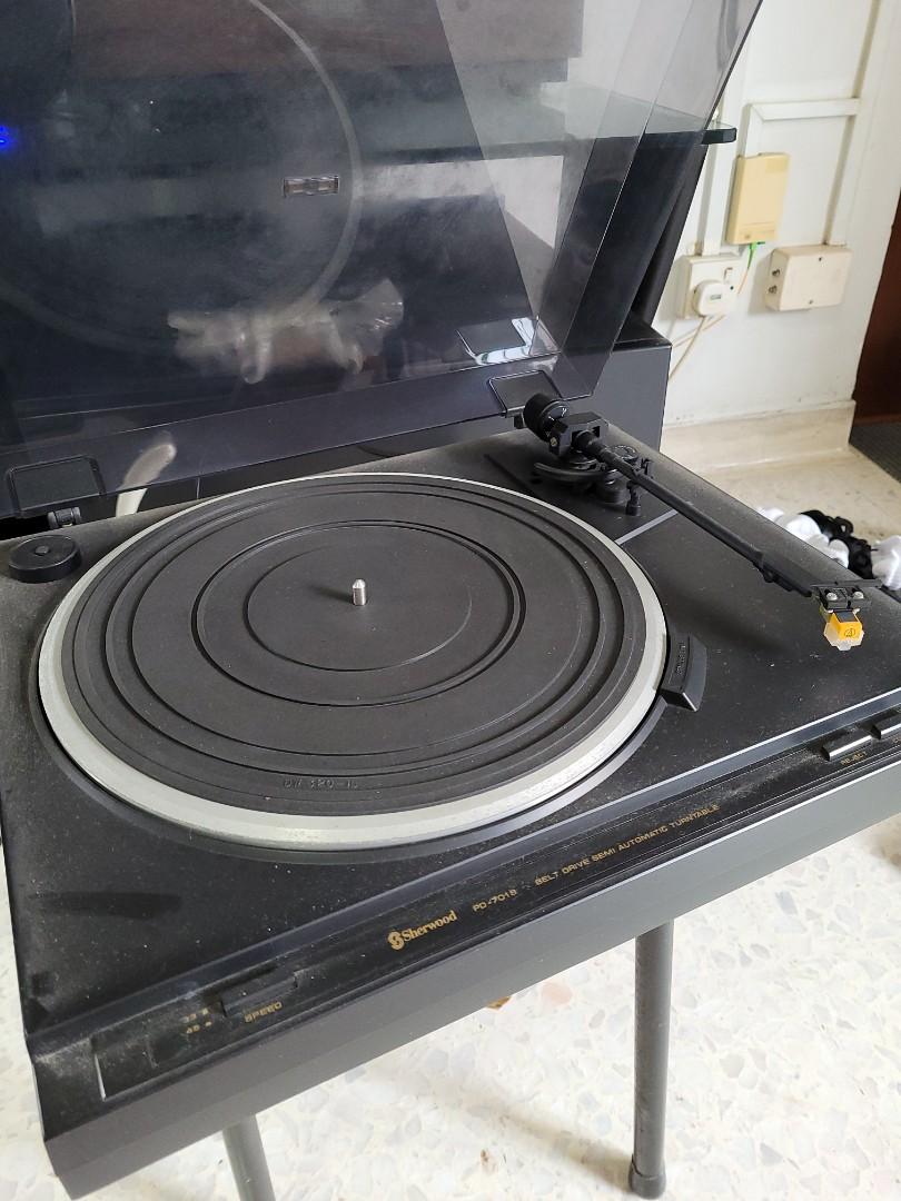 Sherwood belt drive turntable PD701B vintage retro with audio technica