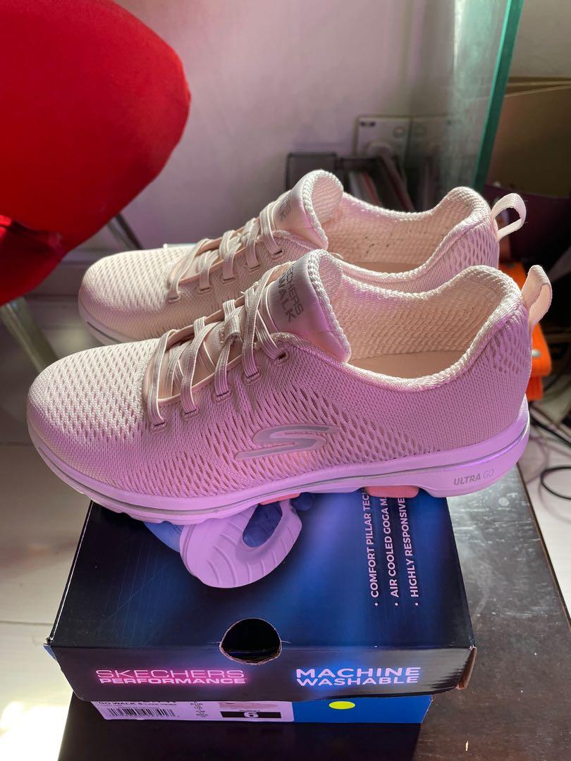 Skechers go walk pink hot sale