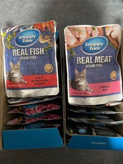 Snappy tom Real Meat and Real Fish Pouches 85g x 12