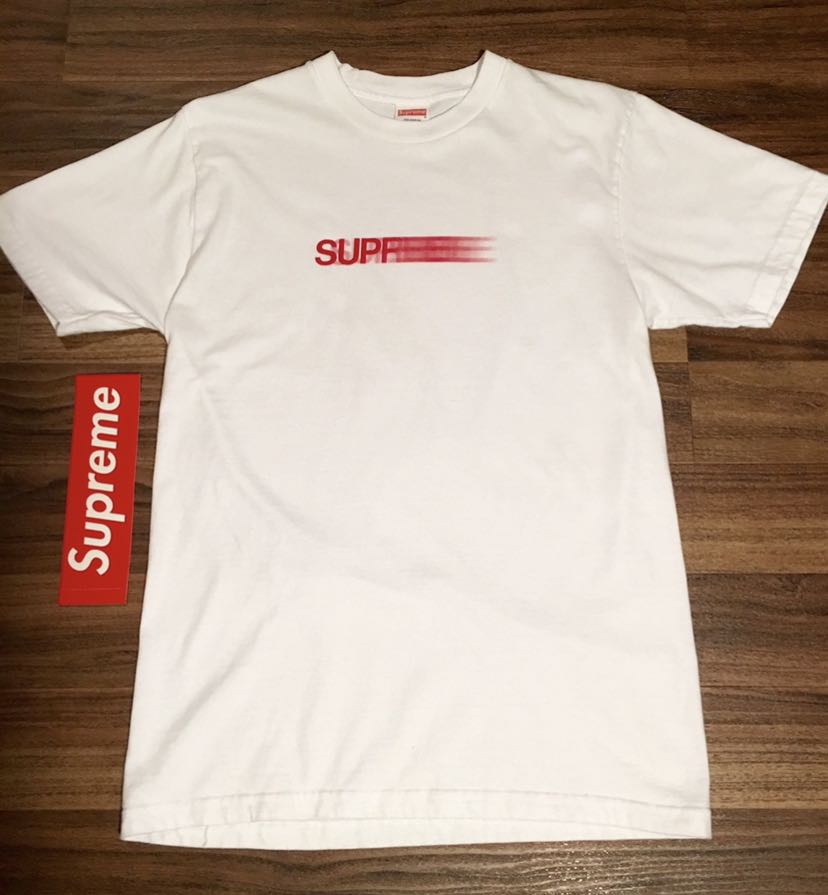 supreme motion tee white