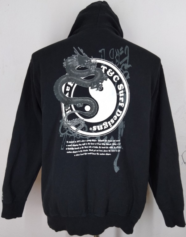 Sz L T C SURF DESIGNS Dragon Sweater Hoodie Men s Fashion Tops