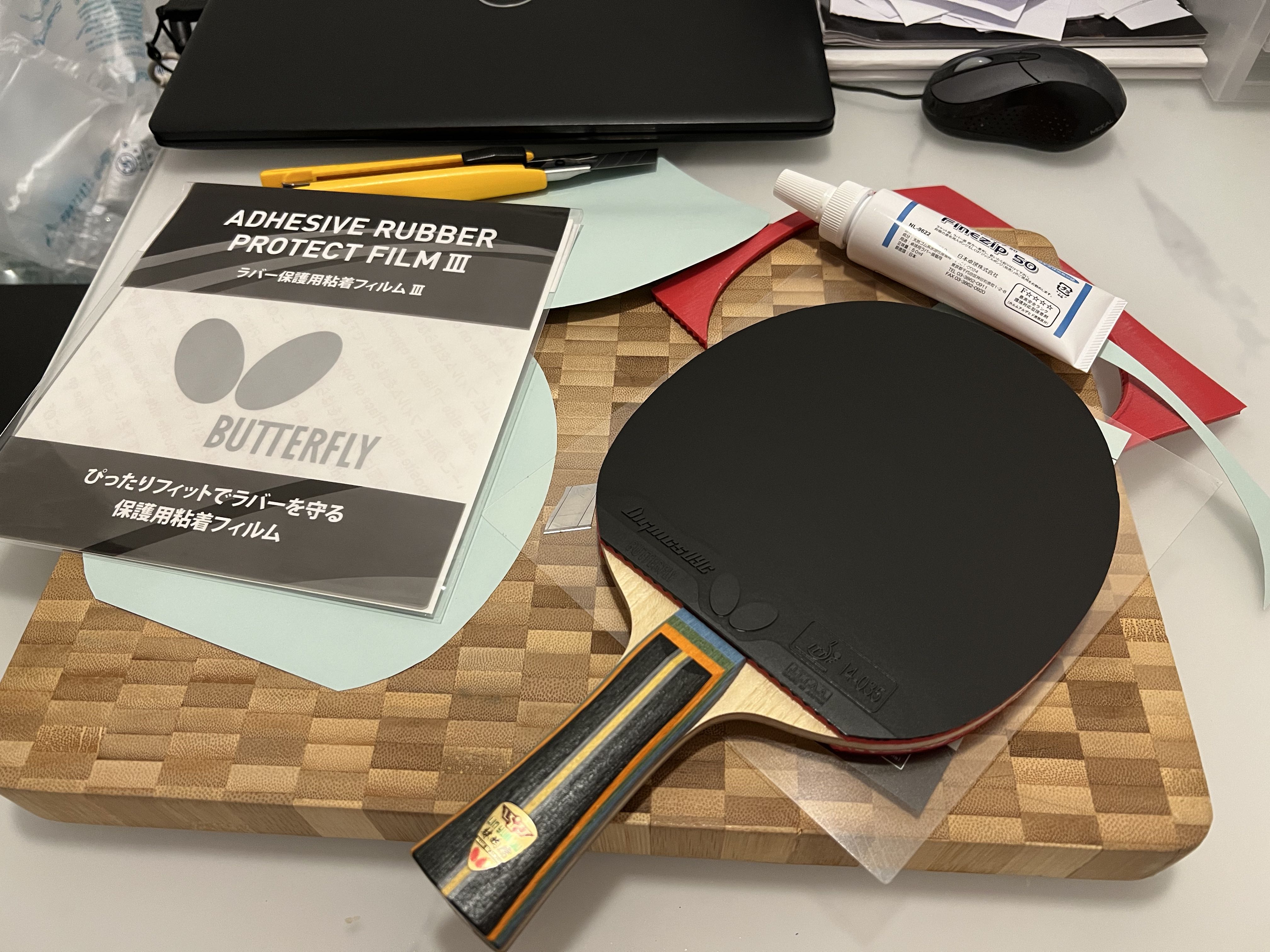 Table Tennis Professional rubber sticking pasting fixing service with