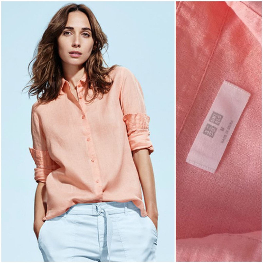 UNIQLO Premium Linen Long Sleeve Shirt 