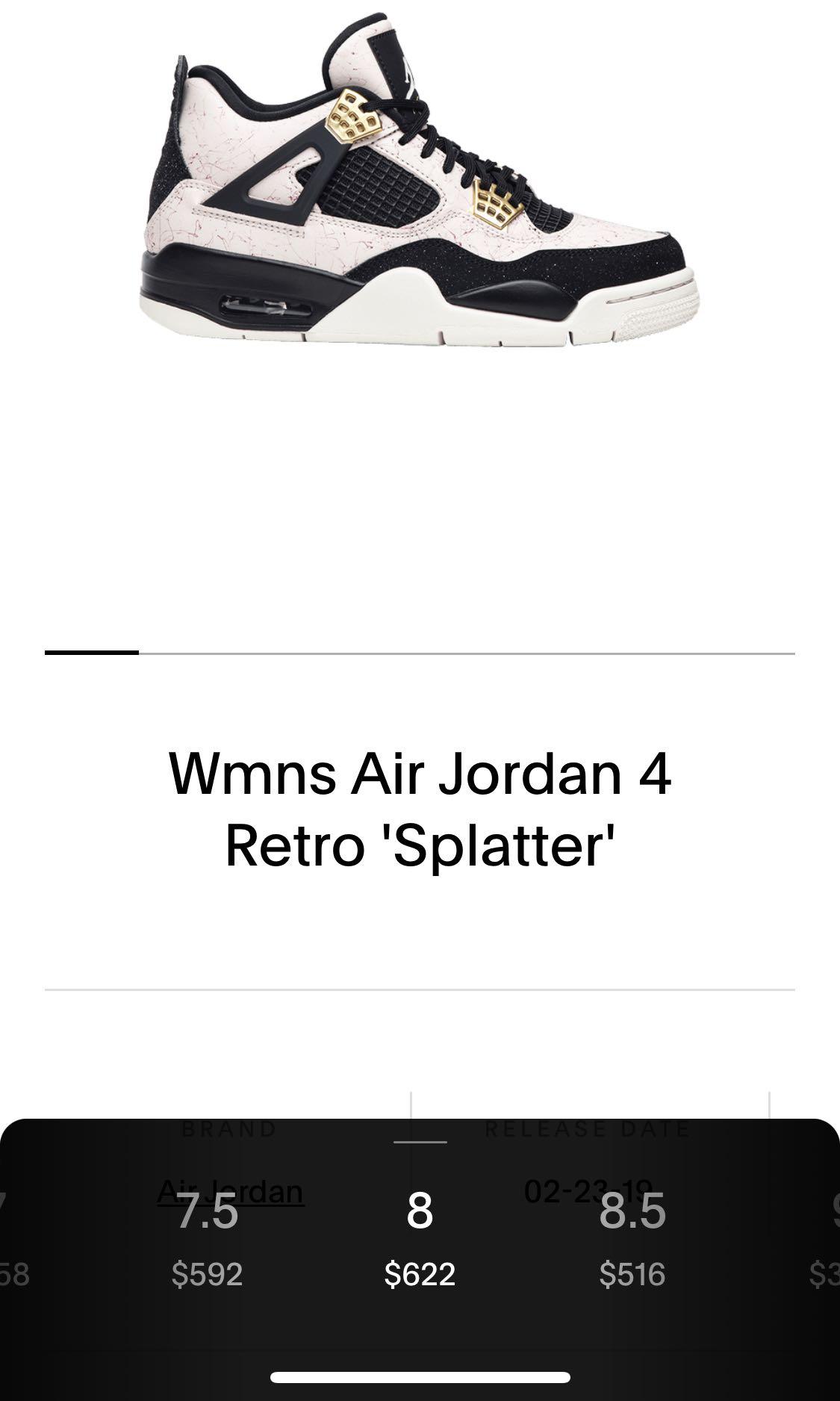 Jordan 4 splatter release date discount