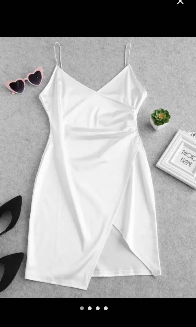Cami draped crossover slip dress cheap