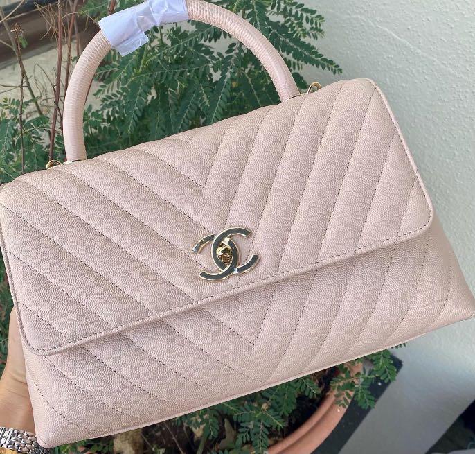 20A coco handle rose Clair, Luxury, Bags & Wallets on Carousell