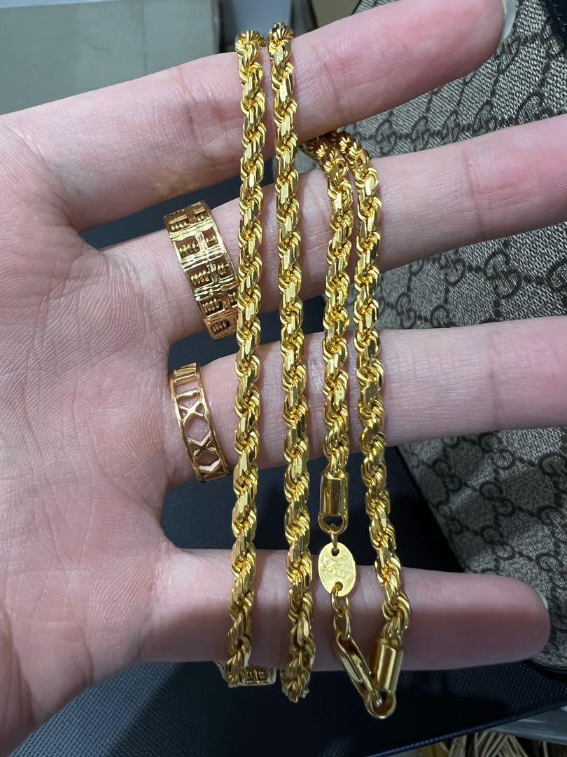 916 solid rope gold chain 40.12grams