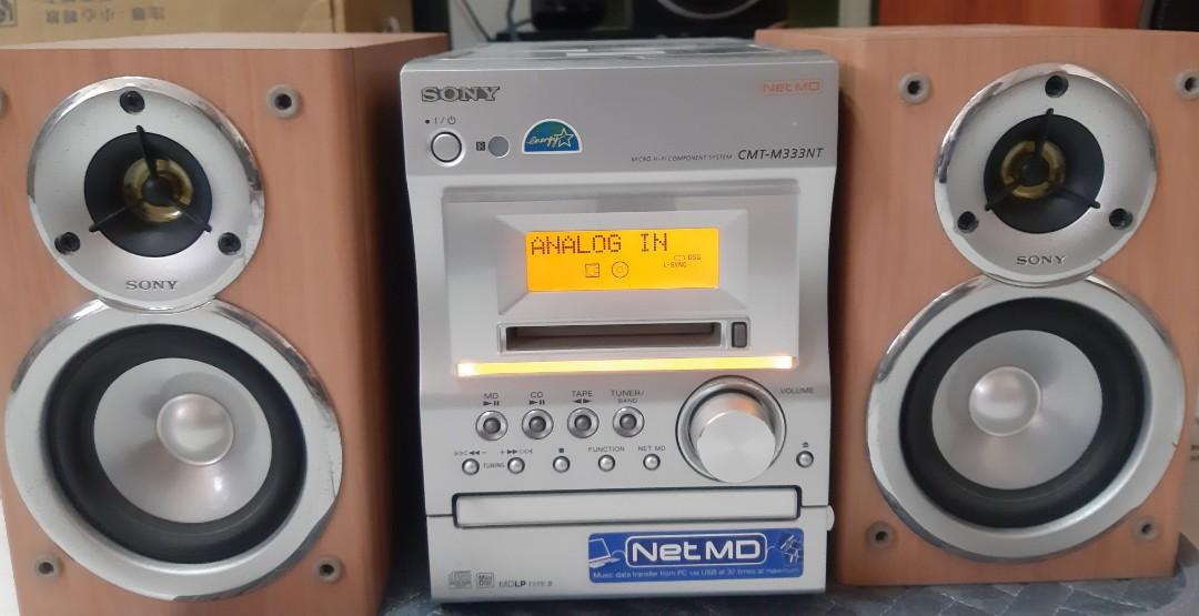 罕見高階國外 SONY CMT-M333NT 組合音響 音響 床頭音響 微型音響 MD（JVC 國際 Panasonic Yamaha 可參考）