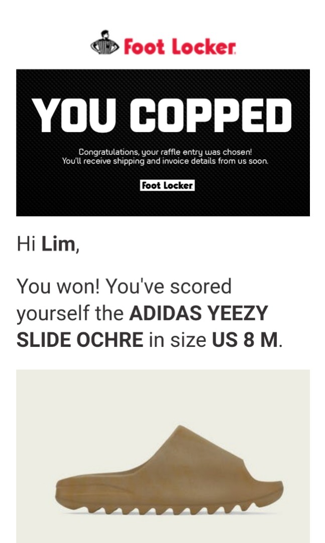 footlocker yeezy slide