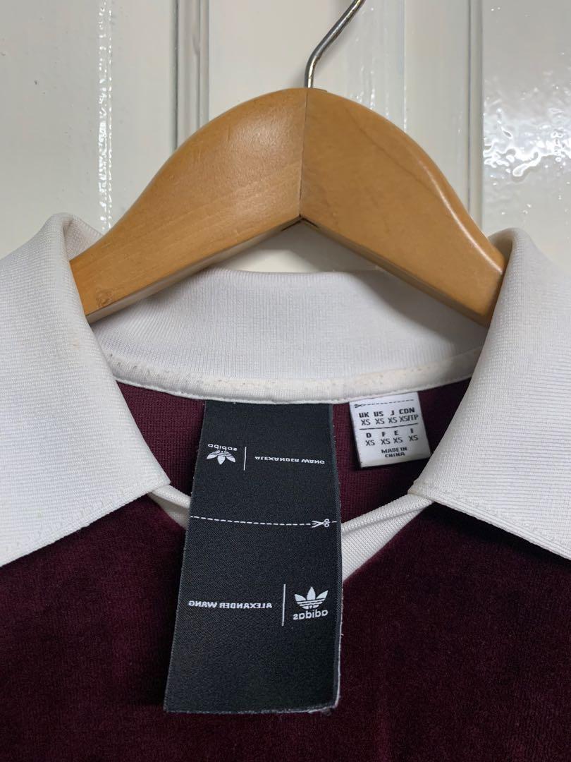 Alexander Wang X Adidas velour Long Sleeve Polo