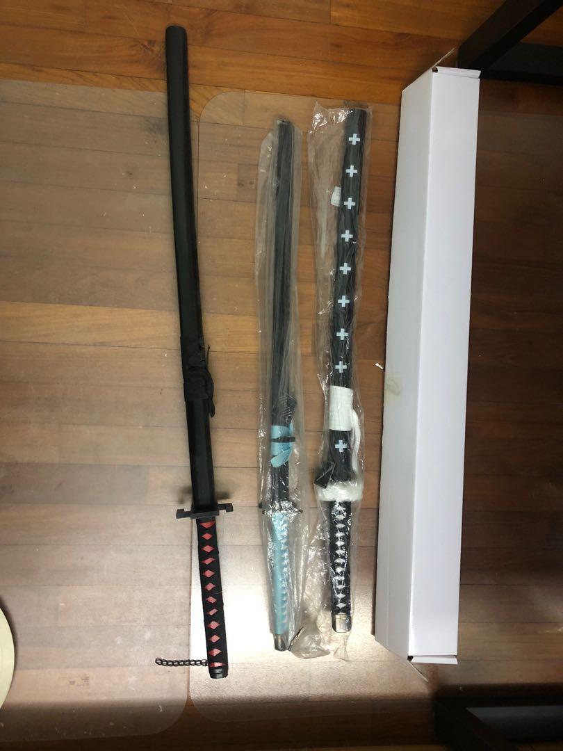 Source Fast Sales Wooden Anime Sword Demon Slayer Agatsuma Zenitsu Cosplay  Sword Bamboo Sword on m.alibaba.com