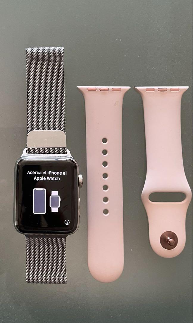 Apple watch space gray with pink band clearance