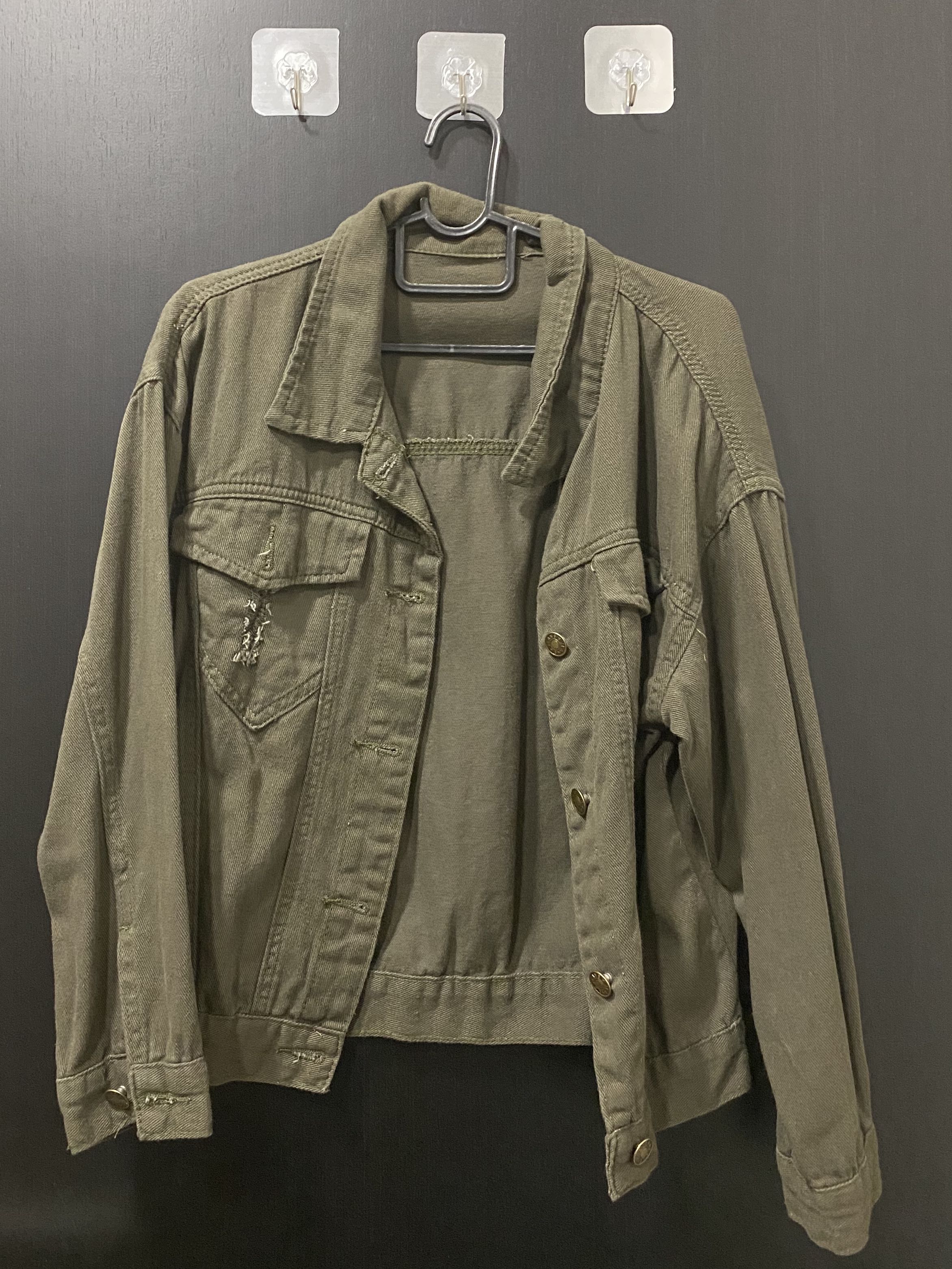 Army Green Denim Jacket, Women's 